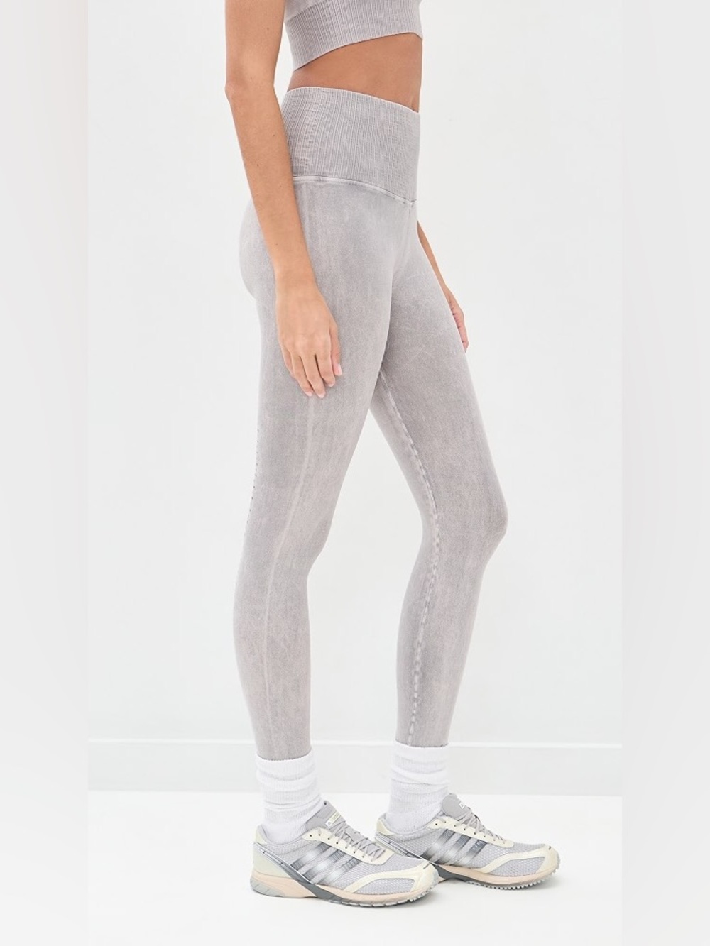 Free People Good Karma Ice Grey High-Rise Leggings M/L